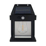 TR- 62 LED Solární nástěnná lampa se senzorem pohybu - černá Trixline