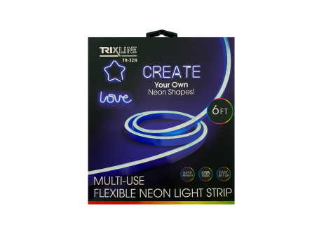 TR-32N Flexibilis NEON LED szalag - kék 1,8m  USB-vel Trixline